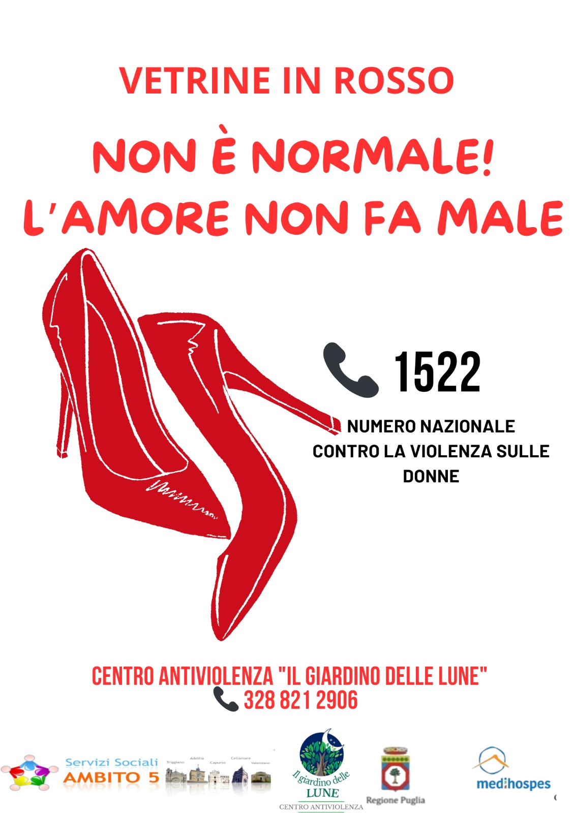 Manifesto vetrine in rosso